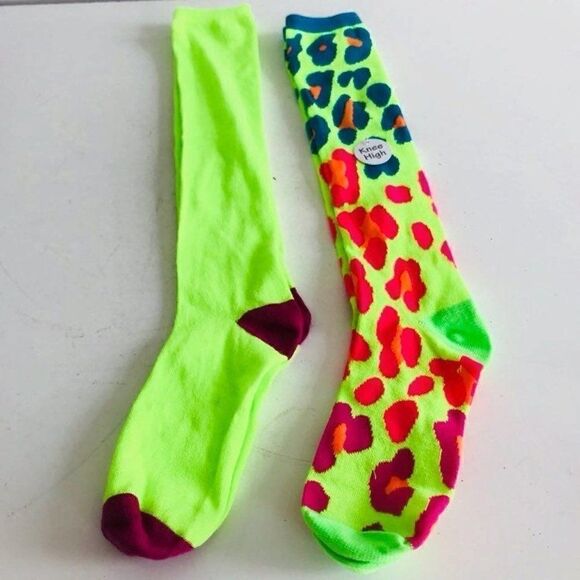 Knee High Neon Color Socks Rave - Picture 1 of 2